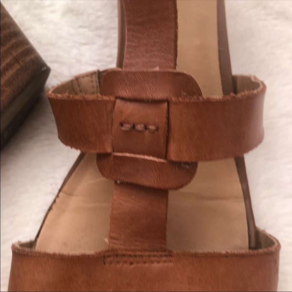 Franco Sarto Brown Wedge Sandals - Picture 3 of 8